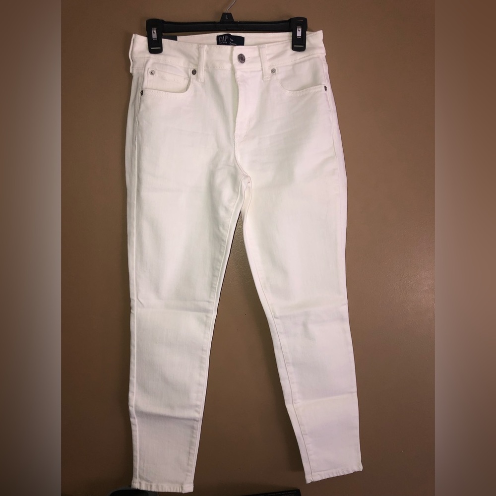 NWT GAP Denim White Universal Leggings Size 8/29R